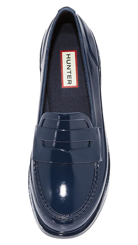 navy platform loafers.